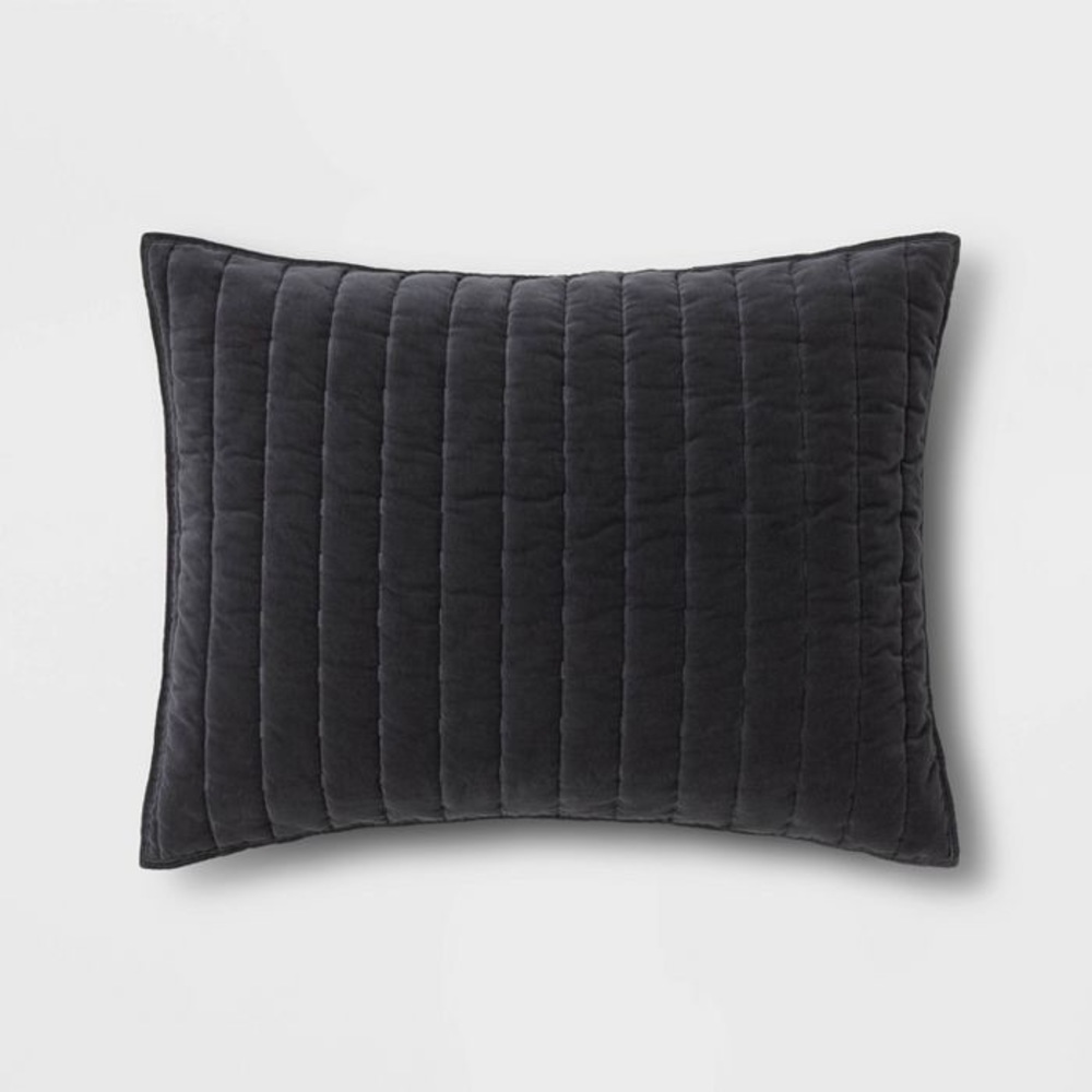 Channel Stitch Velvet Quilt Sham - Threshold standard size